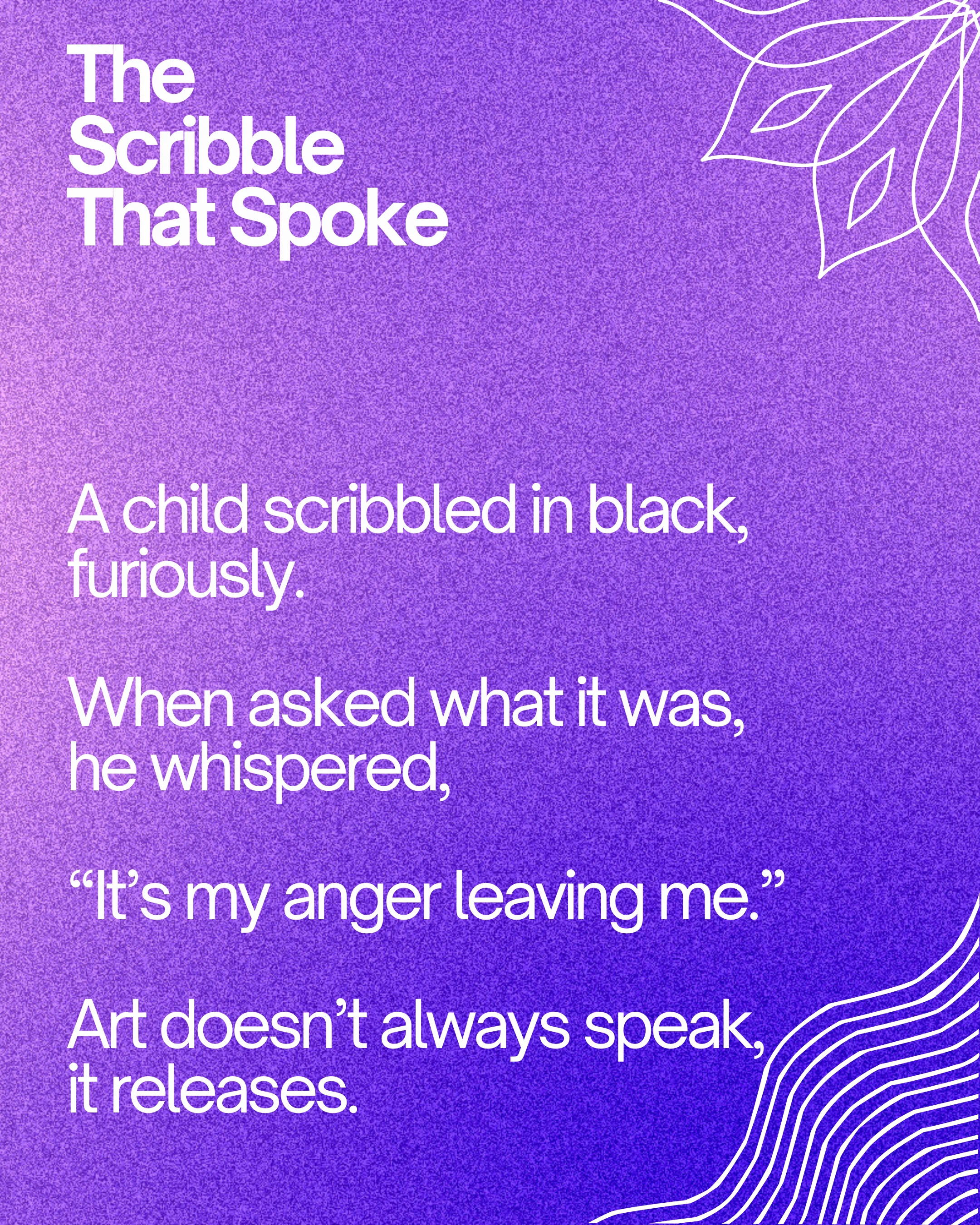 The Scribble That Spoke - Poster